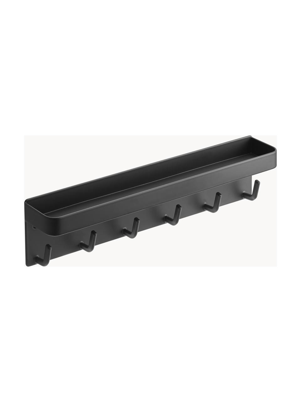 Perchero de pared con parte trasera magnética Smart, Acero con pintura en polvo, Negro, An 25 x Al 6 cm