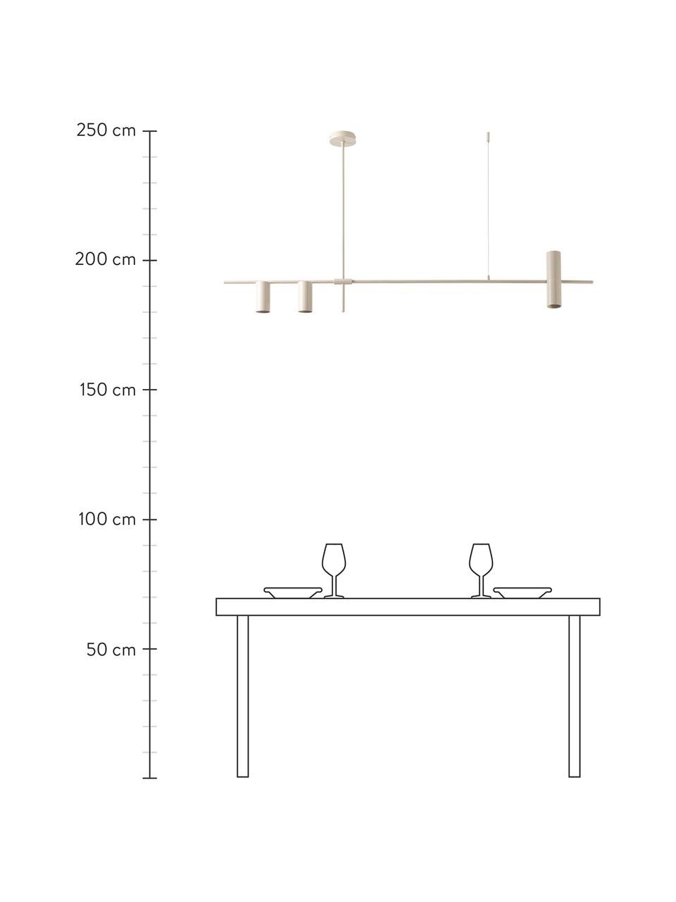 Grande suspension Cassandra, Beige, mat, larg. 143 x haut. 73 cm