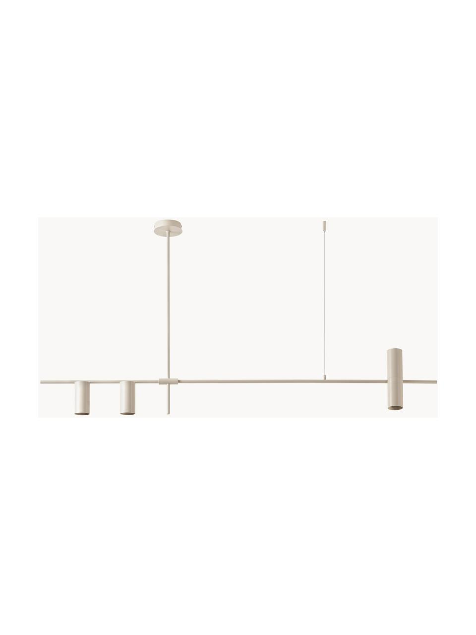 Große Pendelleuchte Cassandra, Lampenschirm: Metall, pulverbeschichtet, Baldachin: Metall, pulverbeschichtet, Beige, matt, B 143 x H 73 cm