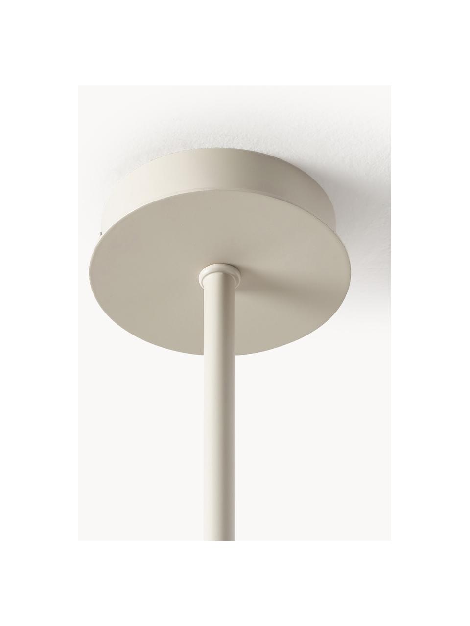 Grote hanglamp Cassandra, Lampenkap: gepoedercoat metaal, Beige, B 143 x H 73 cm