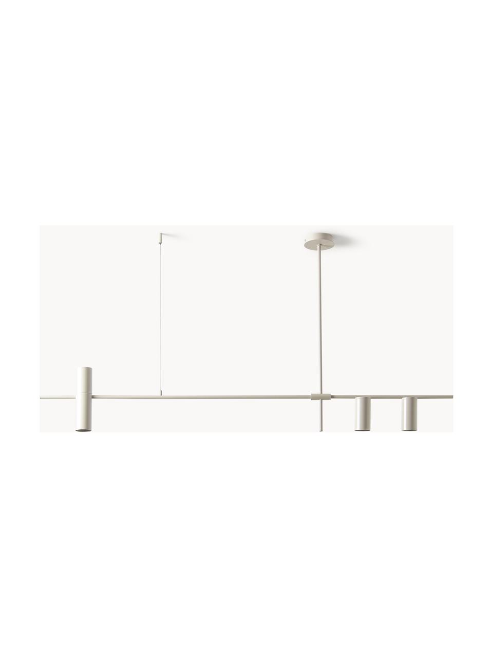 Grote hanglamp Cassandra, Lampenkap: gepoedercoat metaal, Beige, B 143 x H 73 cm