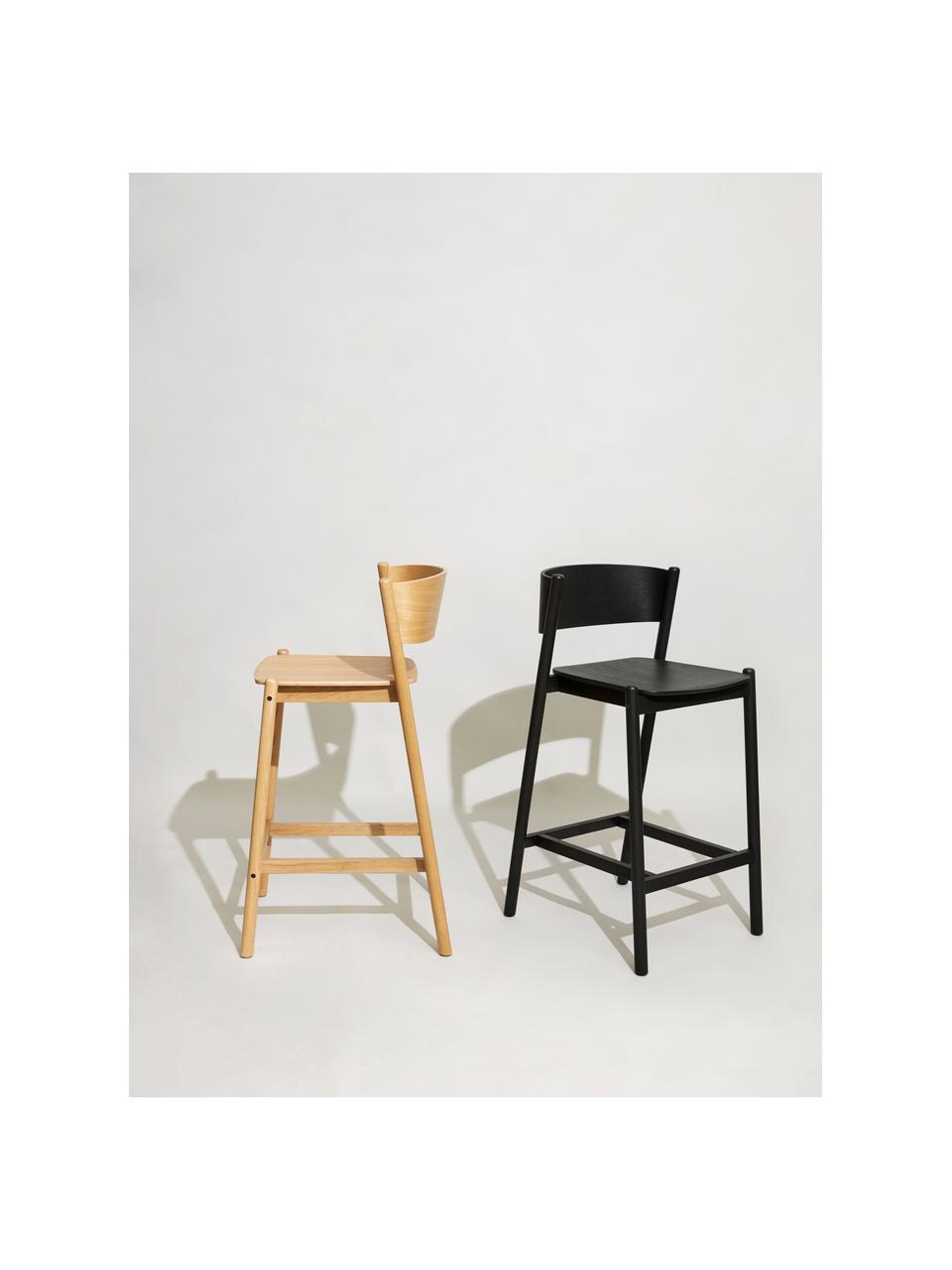 Barová židle Oblique, Dubové dřevo, Š 50 cm, V 103 cm