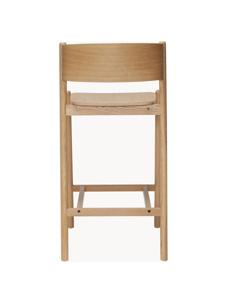 Barová židle Oblique, Dubové dřevo, světlé, Š 50 cm, V 103 cm