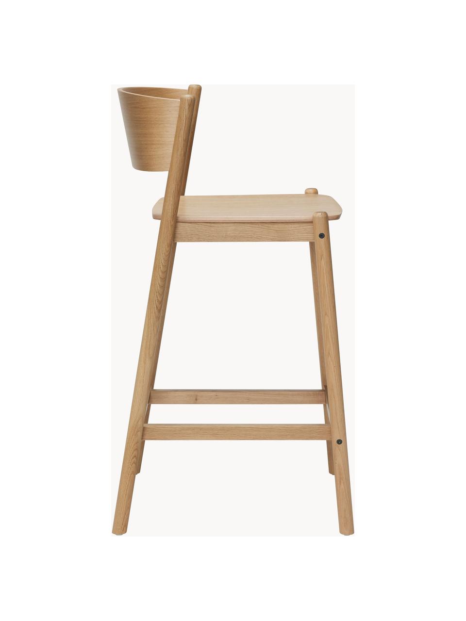 Barová židle Oblique, Dubové dřevo, světlé, Š 50 cm, V 103 cm