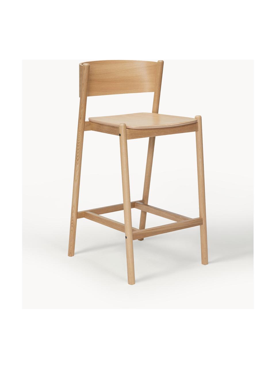 Barová stolička Oblique, Dubové drevo, Š 50 x H 103 cm