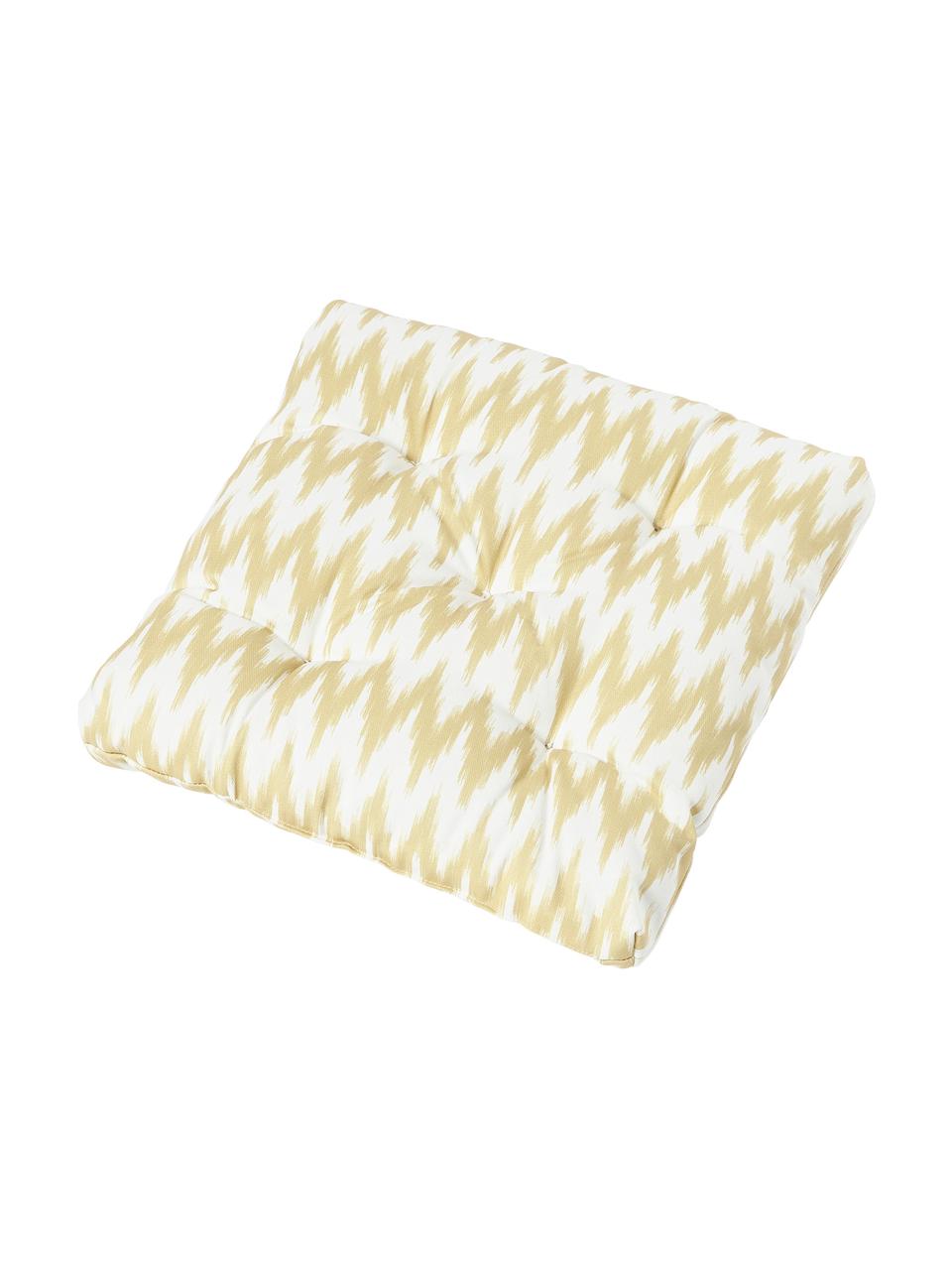 Exteriérový podsedák se vzorem ikat Maillot, 100 % akryl

Materiál použitý v tomto produktu byl testován na škodlivé látky a certifikován podle STANDARD 100 od OEKO-TEX®, 2016OK0494., Žlutá, Š 40 cm, D 40 cm