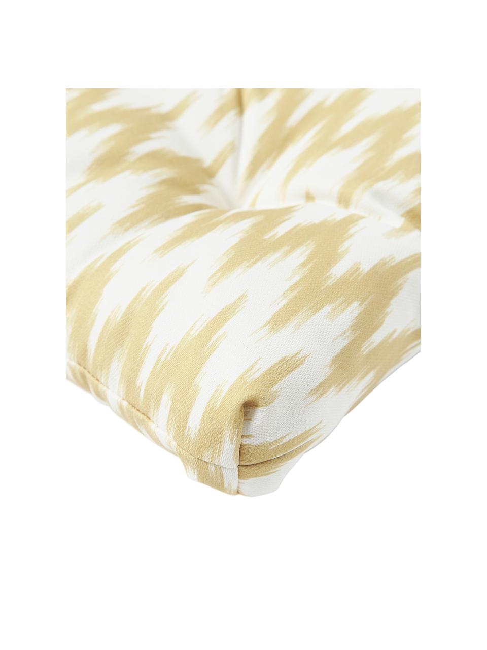 Outdoor-Sitzkissen Maillot mit Ikat Muster, 100 % Acryl

Das in diesem Produkt verwendete Material ist schadstoffgeprüft und zertifiziert nach STANDARD 100 by OEKO-TEX®, 2016OK0494, Gelb, B 40 x L 40 cm