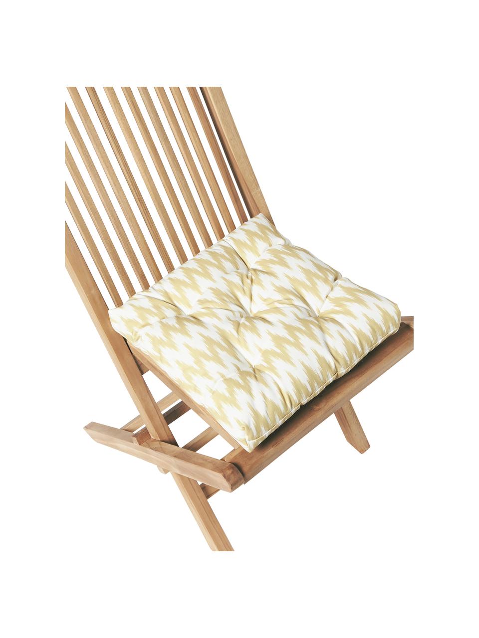 Outdoor-Sitzkissen Maillot mit Ikat Muster, 100 % Acryl

Das in diesem Produkt verwendete Material ist schadstoffgeprüft und zertifiziert nach STANDARD 100 by OEKO-TEX®, 2016OK0494, Gelb, B 40 x L 40 cm
