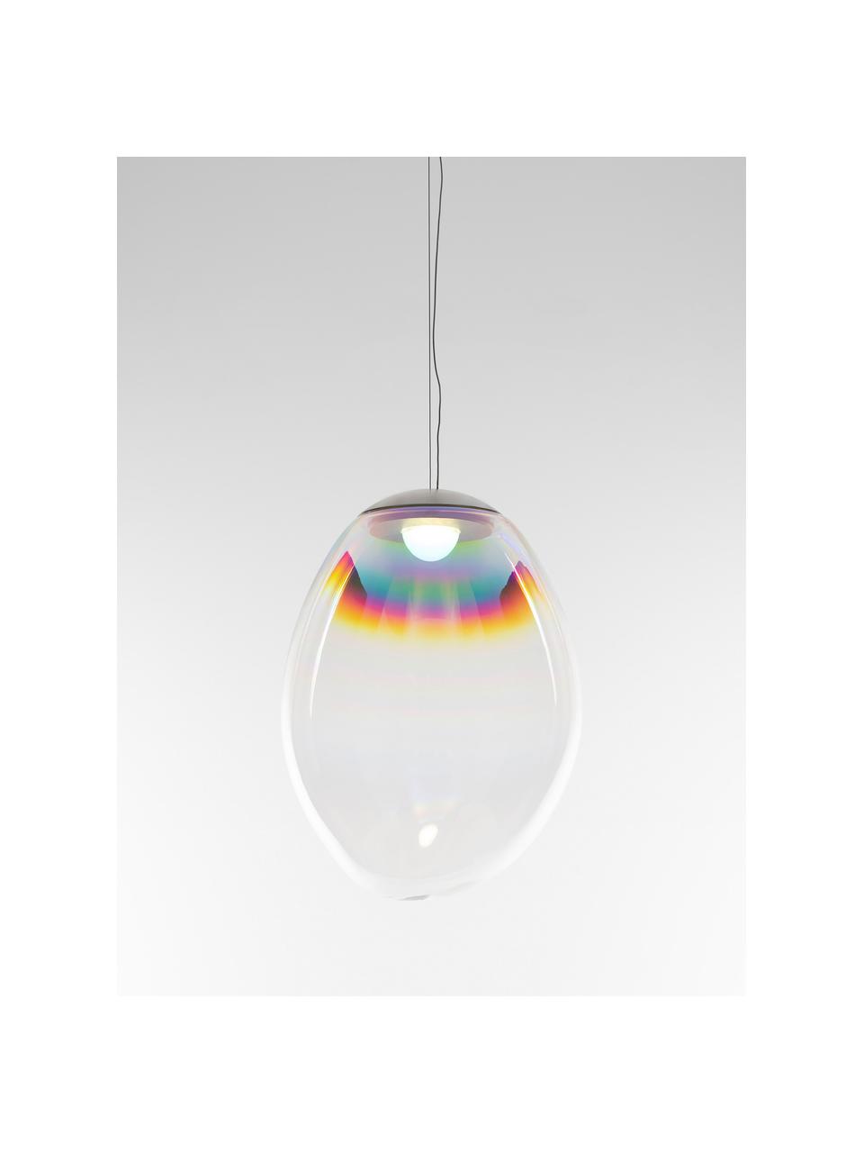 Lampa wisząca LED ze szkła dmuchanego z funkcją przyciemniania Stellar Nebula, Transparentny, Ø 40 x W 55 cm