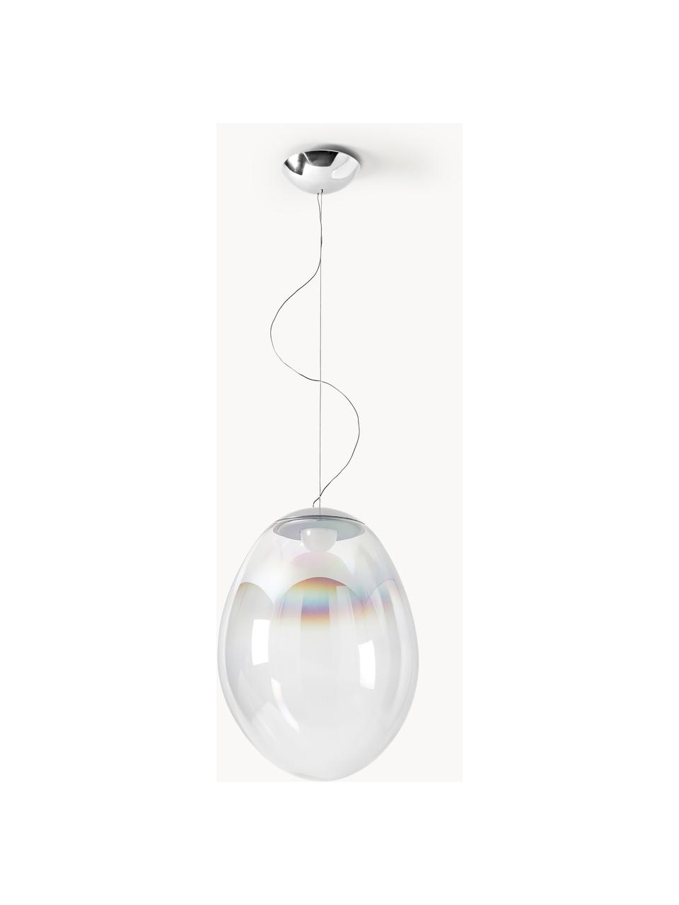 Suspension LED soufflée bouche Stellar Nebula, intensité lumineuse variable, Transparent, irisé, Ø 40 x haut. 55 cm