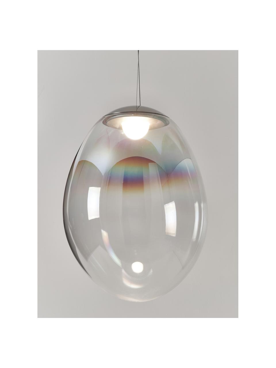 Suspension LED soufflée bouche Stellar Nebula, intensité lumineuse variable, Transparent, irisé, Ø 40 x haut. 55 cm