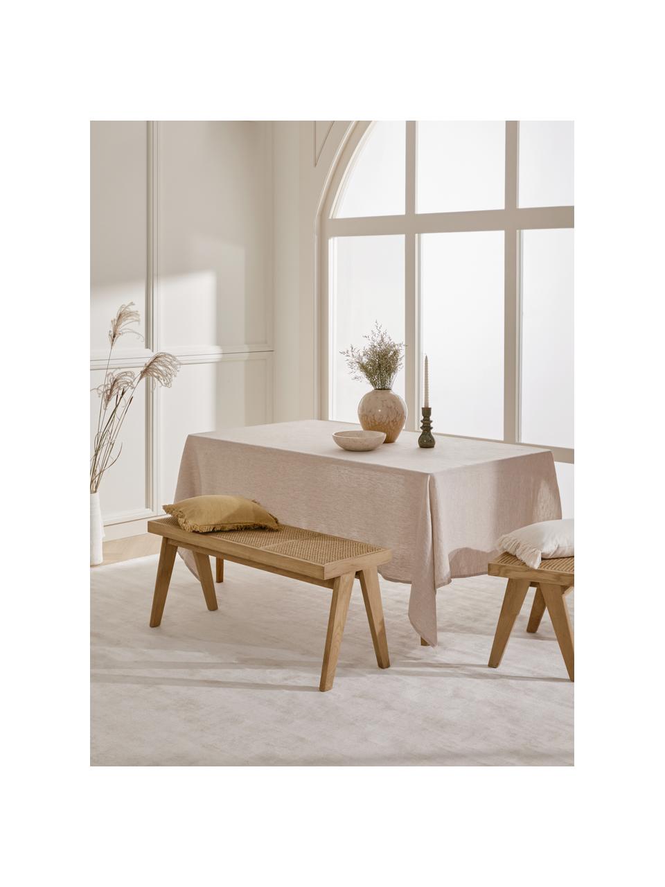 Sitzbank Sissi mit Wiener Geflecht, Gestell: Massives Eichenholz, Sitzfläche: Rattan, Helles Holz, B 110 x H 48 cm