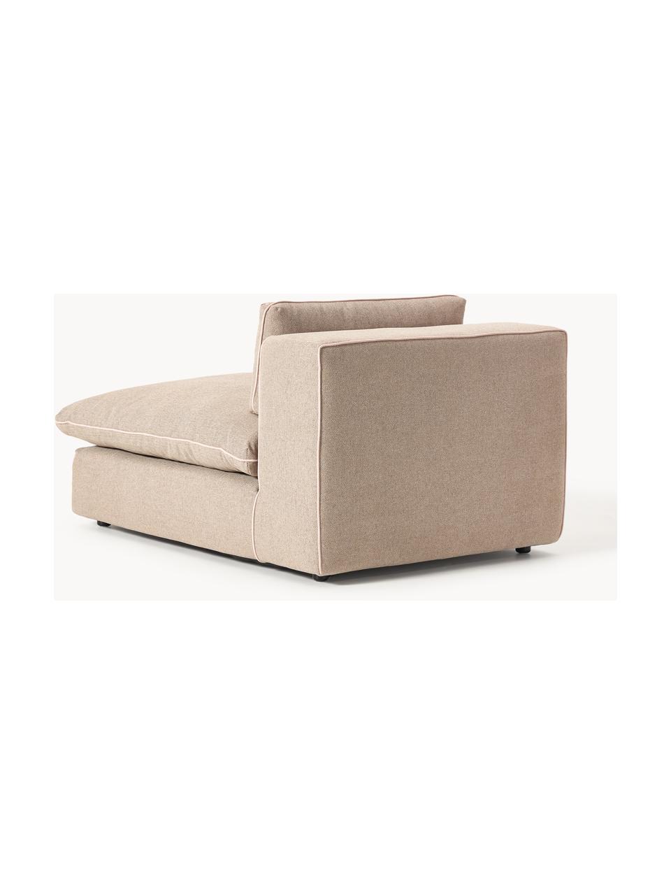 XL-Mittelmodul Felix, Bezug: 100 % Polyester Der strap, Gestell: Massives Kiefern- und Fic, Füße: Kunststoff Dieses Produkt, Webstoff Beige, B 100 x T 140 cm