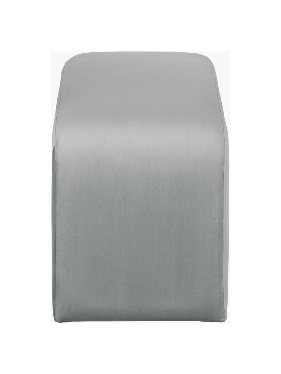 Fluwelen bank Penelope, Bekleding: fluweel (100% polyester) , Frame: metaal, multiplex, Fluweel grijs, B 110 x H 46 cm