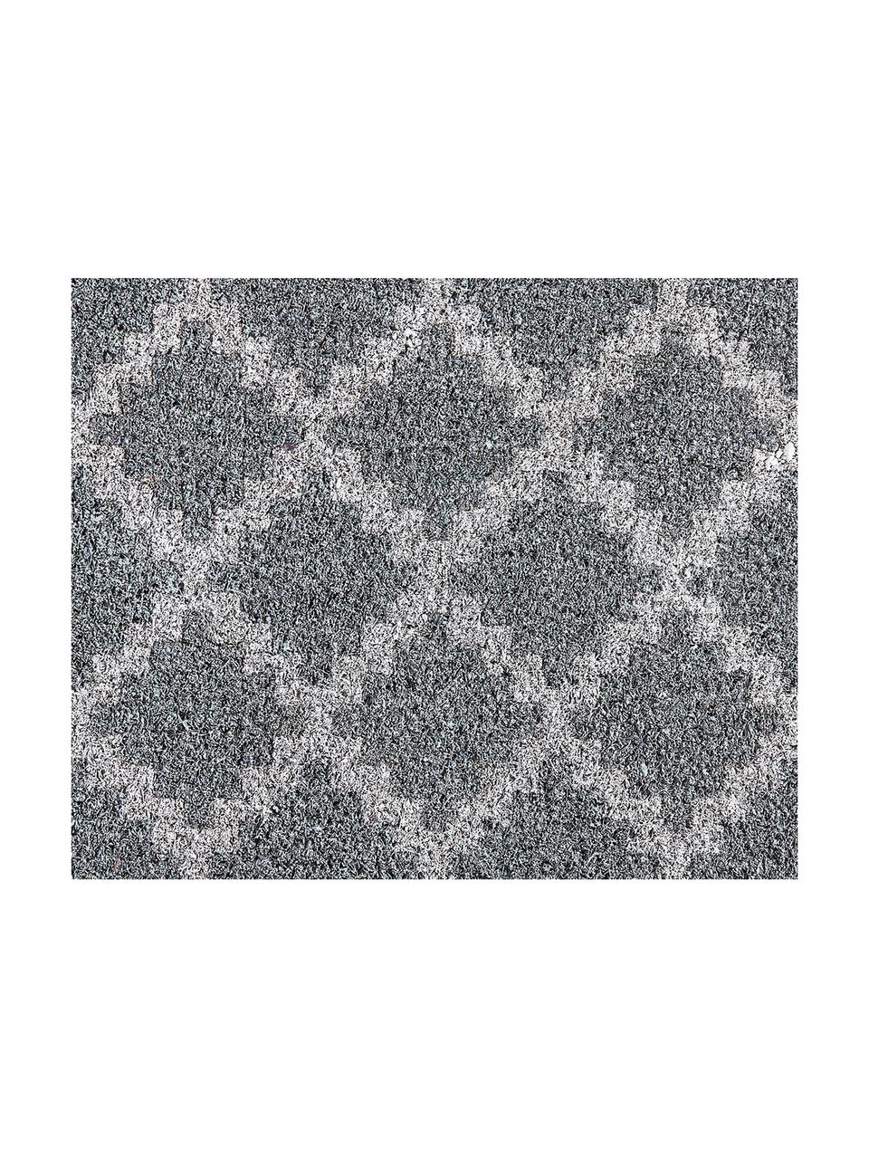 Felpudo Trellis, Parte superior: fibras de coco, Parte trasera: PVC, Gris, gris claro, An 45 x L 75 cm