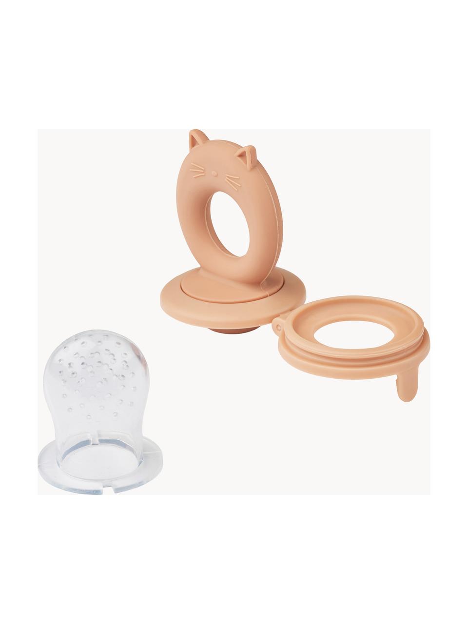 Set di 2 succhiafrutta Miranda, Silicone, Pesca, beige chiaro, trasparente, Ø 5 x Alt. 10 cm