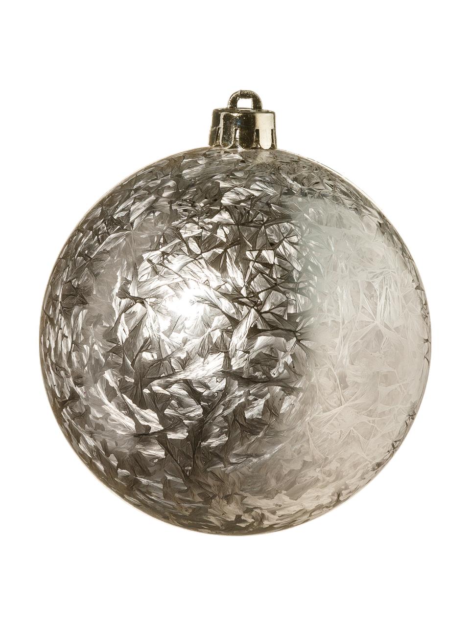 Kerstballenset Balls, 6-delig, Breukvaste kunststof, Zilverkleurig, Ø 8 cm