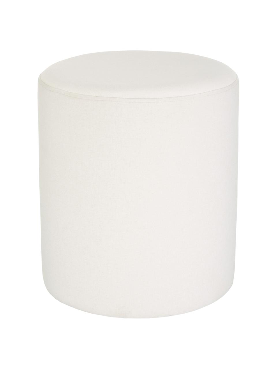 Puf Daisy, Tapizado: 100% poliéster Alta resis, Blanco, Ø 38 x Al 45 cm