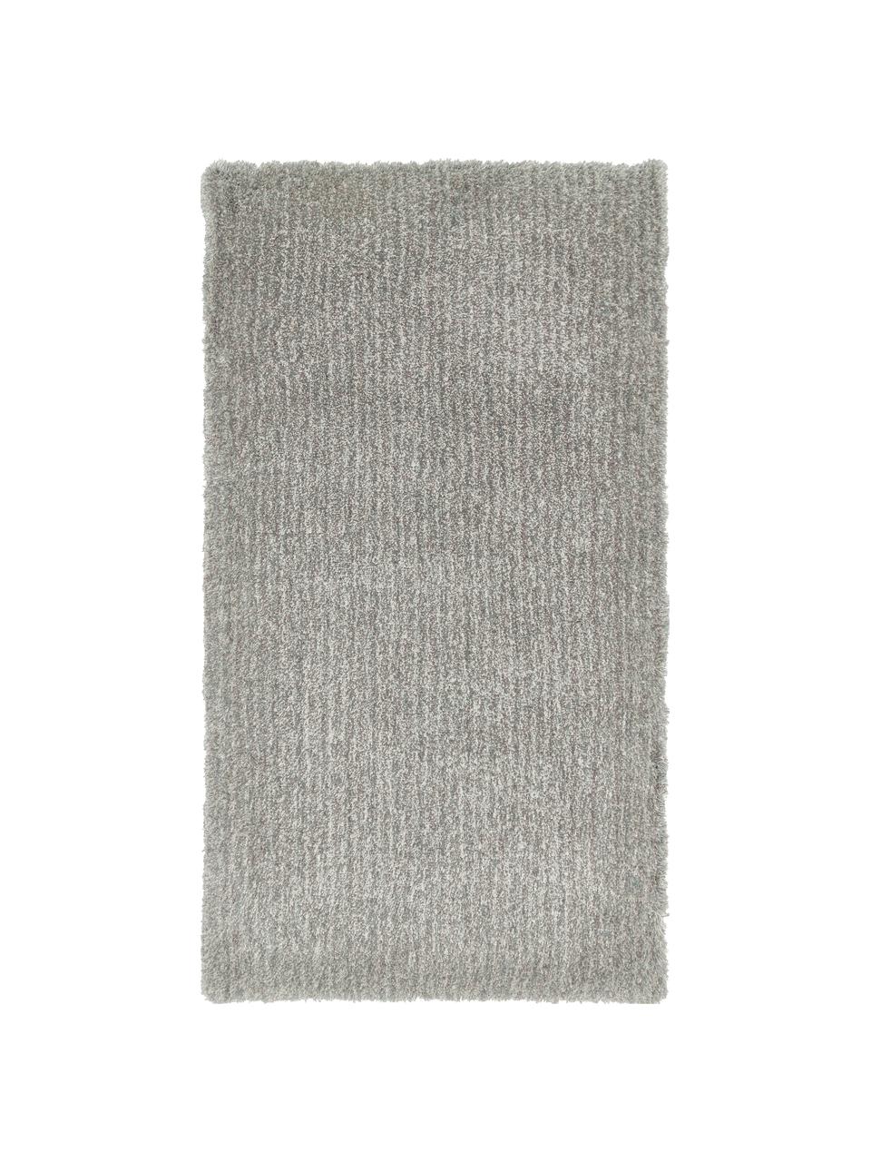 Fluffy Melange vloerkleed in grijs/mintgroen | Westwing