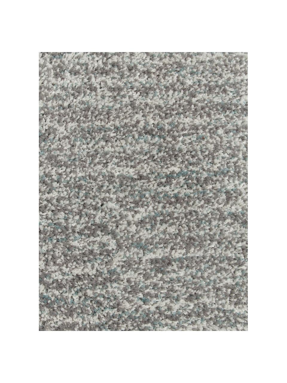 Flauschiger Melange Hochflor-Teppich Marsha, Flor: 100 % Polyester, Hellgrau, B 80 x L 150 cm (Grösse XS)