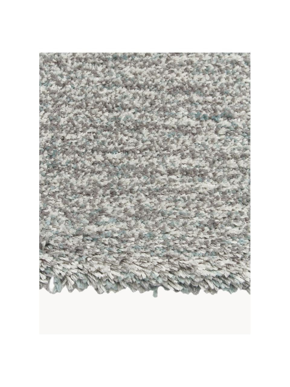 Flauschiger Melange Hochflor-Teppich Marsha, Flor: 100 % Polyester, Hellgrau, B 80 x L 150 cm (Größe XS)