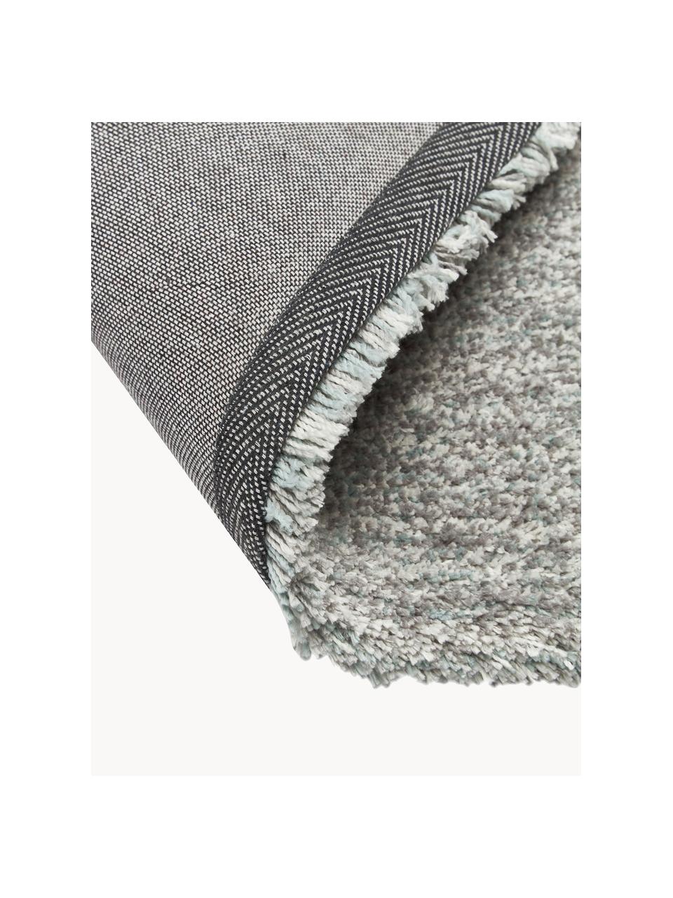 Flauschiger Melange Hochflor-Teppich Marsha, Flor: 100 % Polyester, Hellgrau, B 80 x L 150 cm (Grösse XS)
