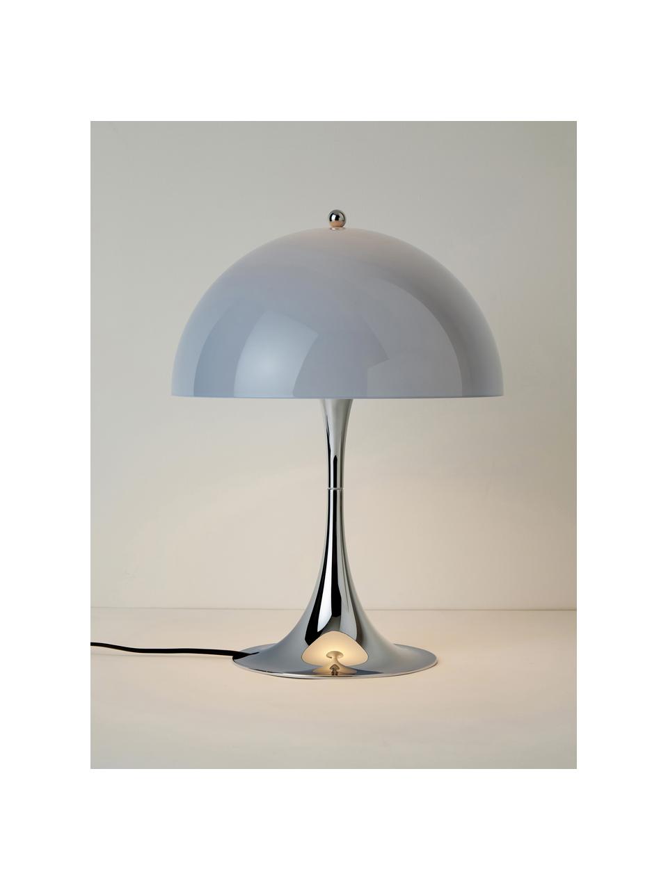 Stolová lampa Panthella, V 44 cm, Akrylové sklo svetlomodrá, odtiene striebornej, Ø 32 x V 44 cm