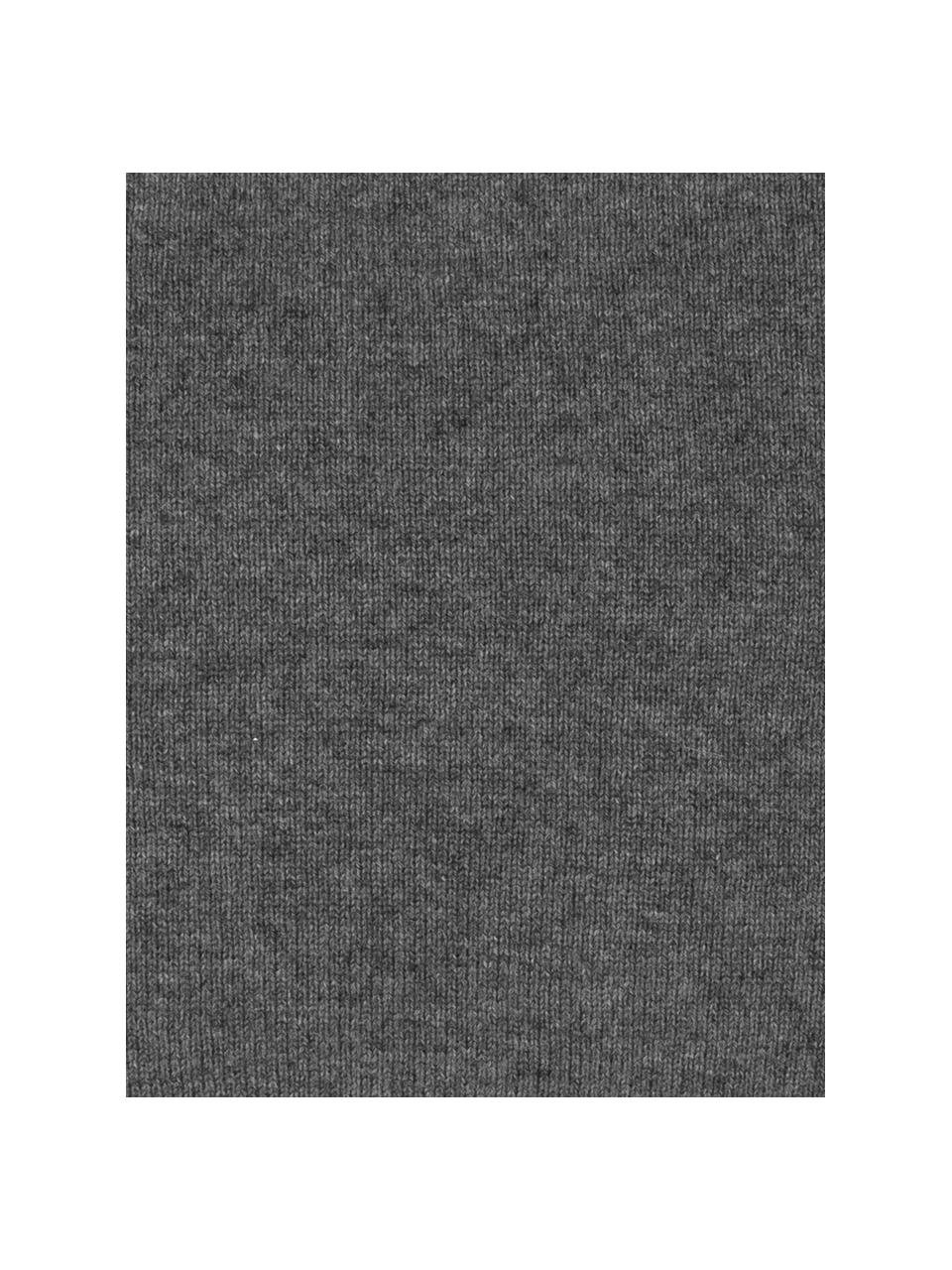 Jemně pletený kašmírový povlak na polštář Viviana, 70% kašmír, 30% vlna, Tmavě šedá, Š 40 cm, D 40 cm