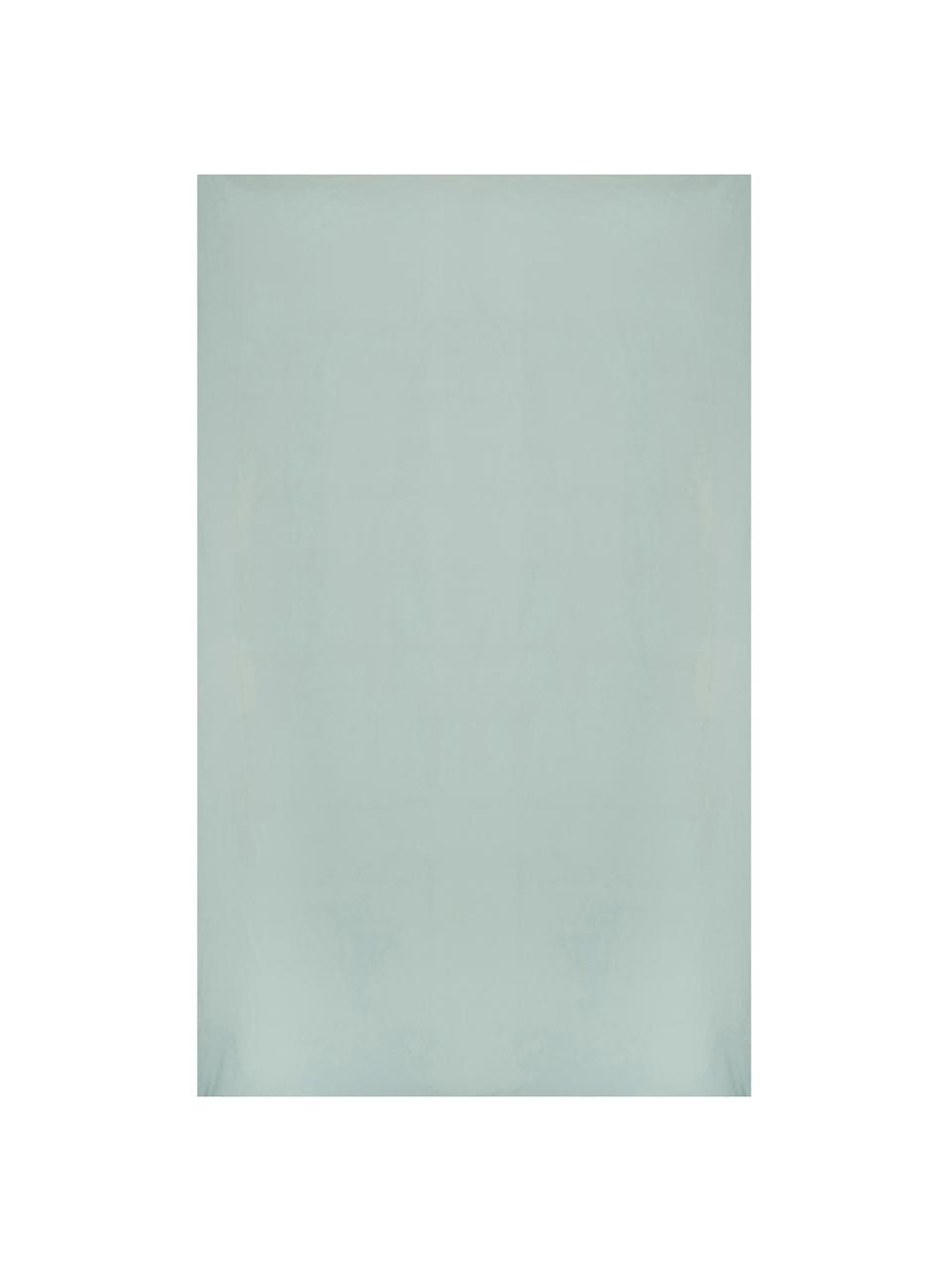 Drap plat en percale de coton Elsie, Vert sauge, larg. 240 x long. 300 cm