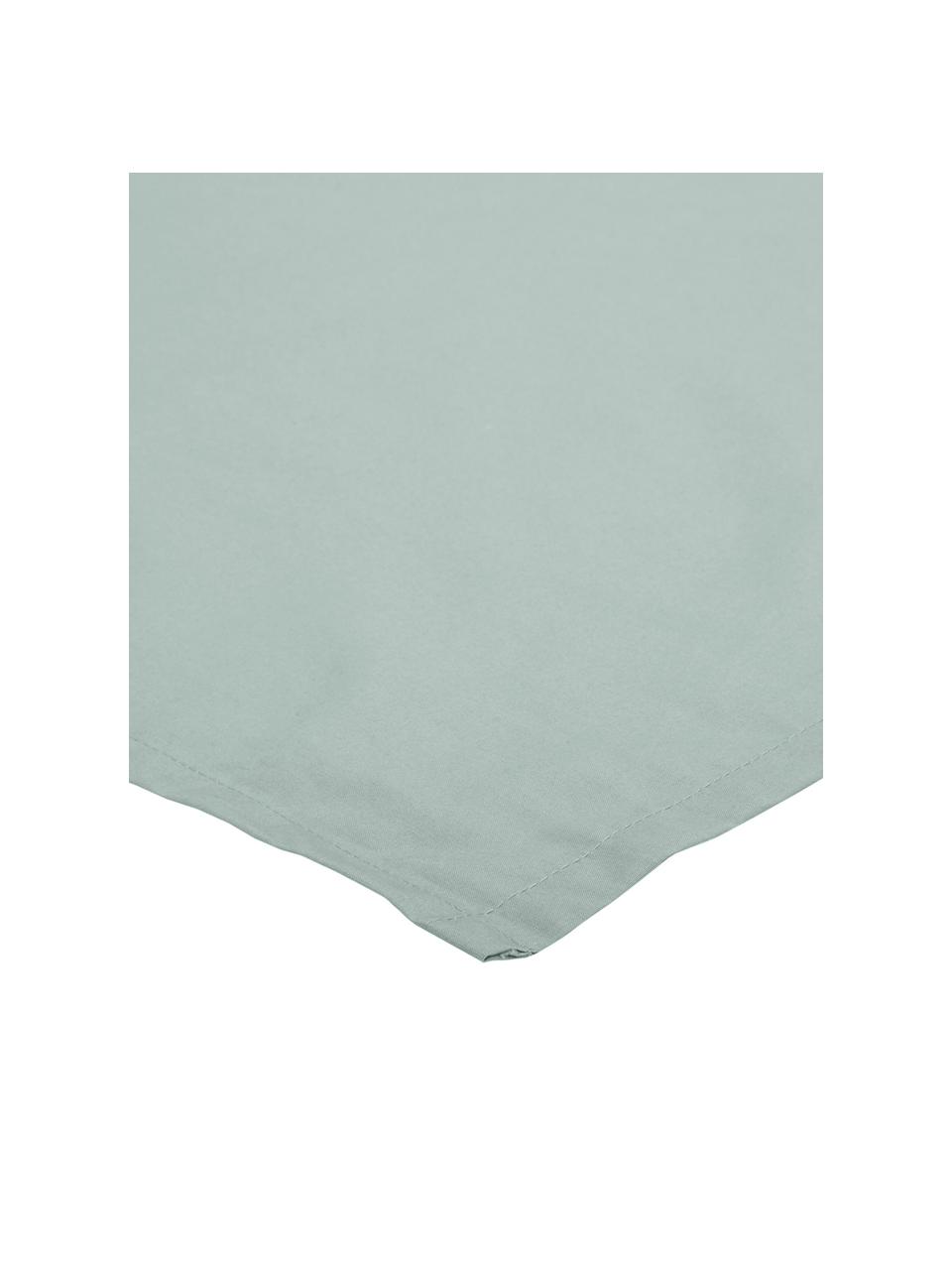 Drap plat en percale de coton Elsie, Vert sauge, larg. 240 x long. 300 cm