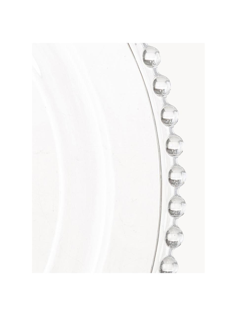 Dezertný tanier Perles, 2 ks, Sklo, Priehľadná, Ø 21 cm