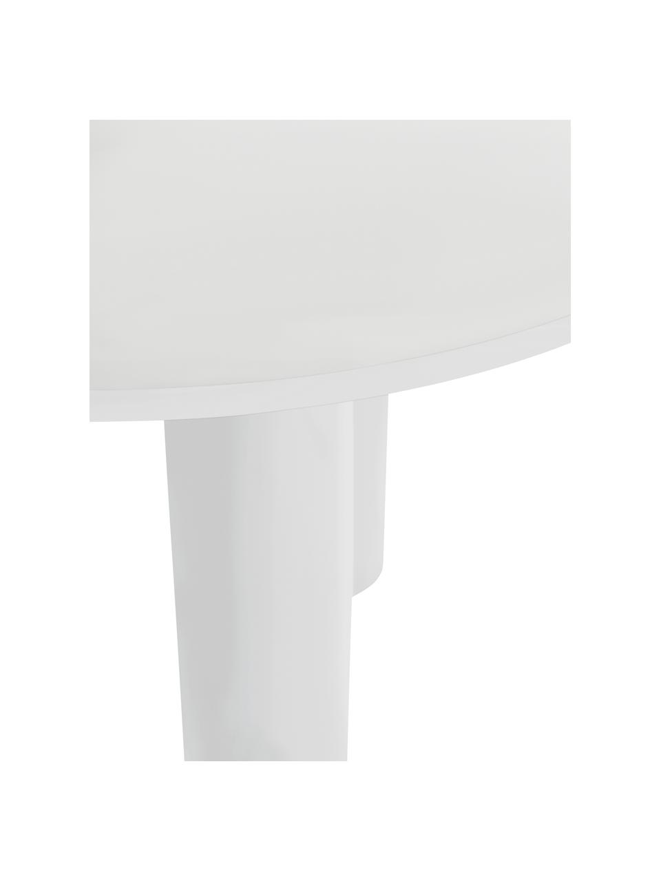 Tavolo rotondo bianco Colette, Ø 120 cm, Pannello di fibra a media densità (MDF) rivestito, Bianco, Ø 120 x Alt. 72 cm