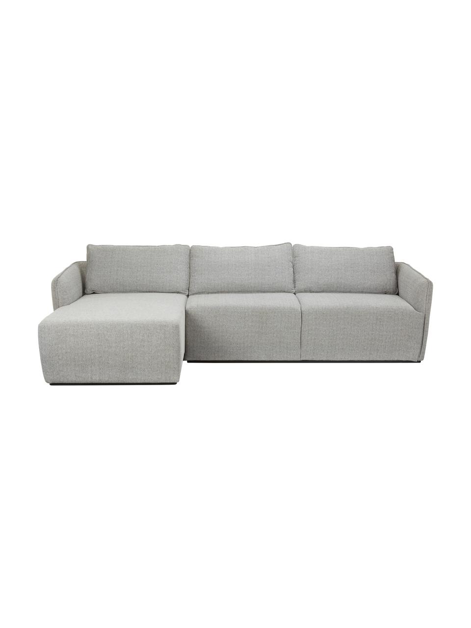 Sofá rinconera John (4 plazas), Tapizado: 100% poliéster Alta resis, Estructura: madera maciza de fresno, , Patas: plástico, Gris, An 272 x L 85 cm, chaise longue izquierda