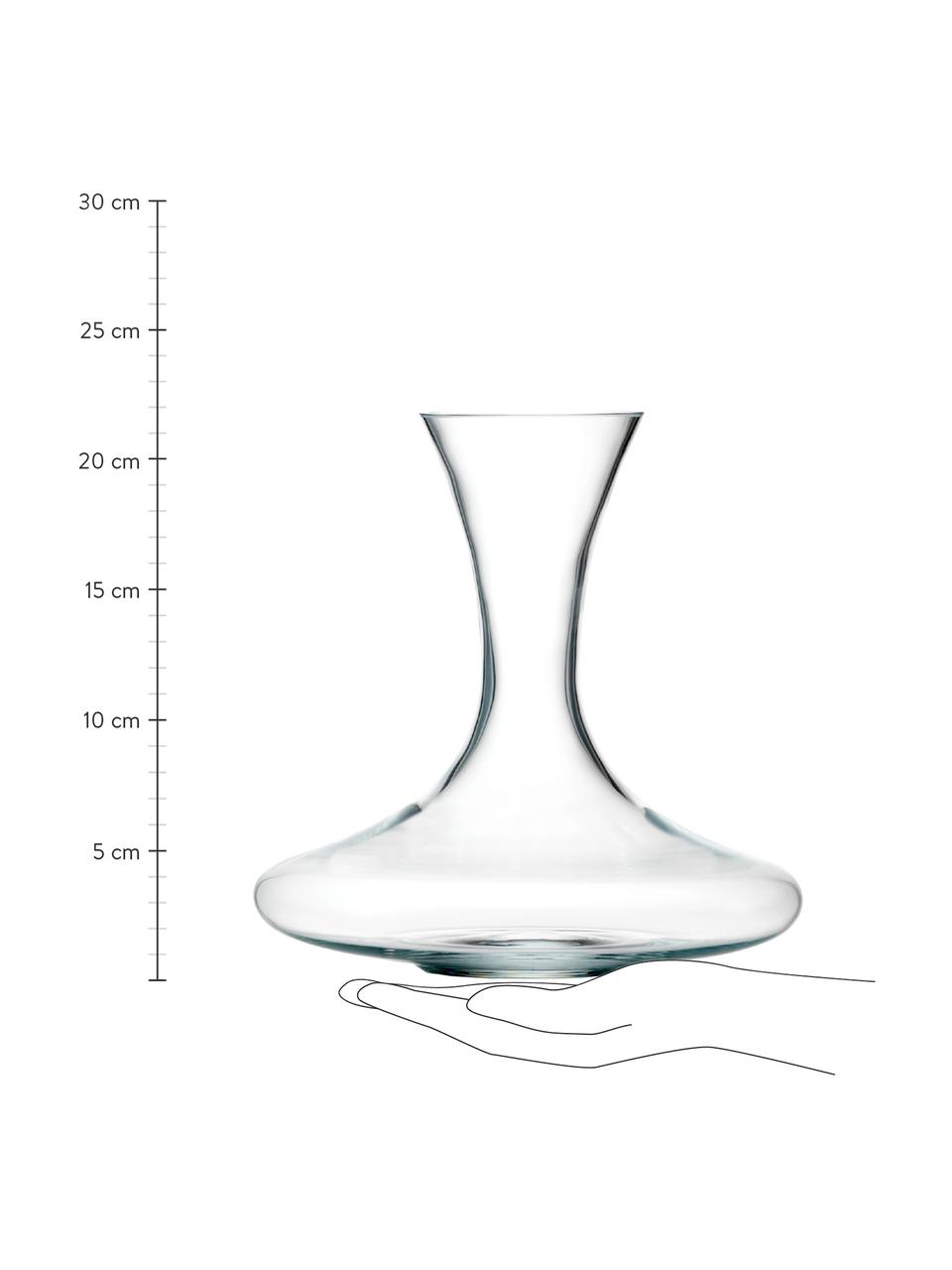 Decantador de vidrio soplado a mano Classic, 750 ml, Cristal, Transparente, Al 22 cm, 750 ml