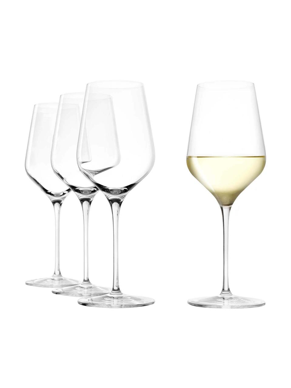 Kristall-Weißweingläser Starlight, 6 Stück, Kristallglas, Transparent, Ø 9 x H 23 cm, 410 ml