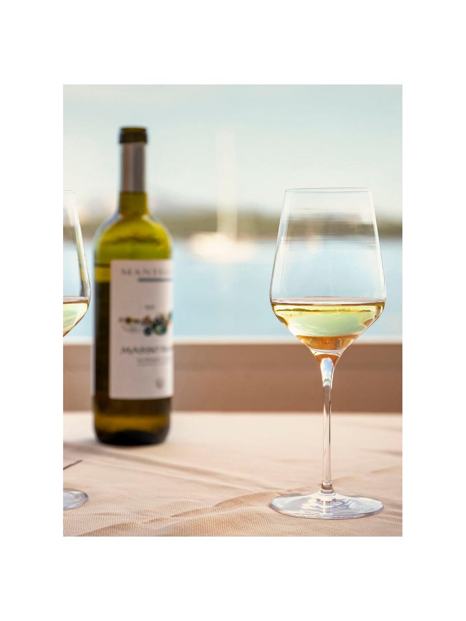 Copas de vino blanco de cristal Starlight, 6 uds., Cristal, Transparente, Ø 9 x Al 23 cm, 410 ml