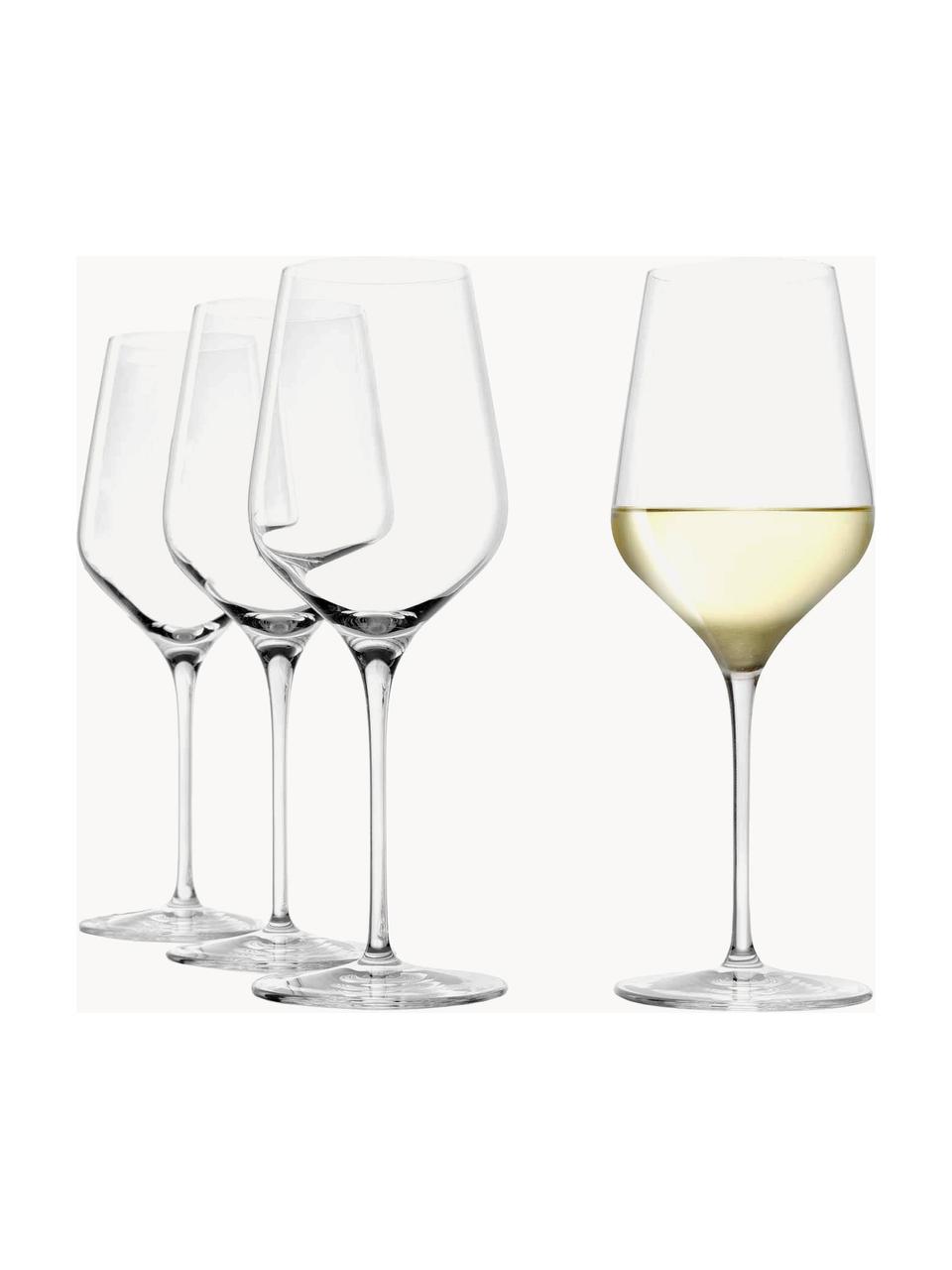 Kieliszek do białego wina ze szkła kryształowego Starlight, 6 szt., Szkło kryształowe, Transparentny, Ø 9 x W 23 cm, 410 ml