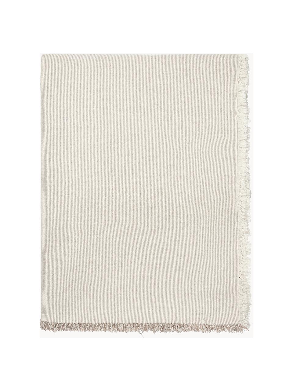 Nappe en coton Elouise, tailles variées, 100% coton, Beige clair, nougat, 6-8 personnes (larg. 160 x long. 200 cm)