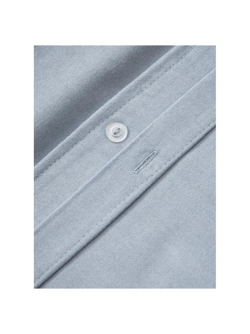 Flanell-Kopfkissenbezug Biba, Webart: Flanell, Hellblau, B 40 x L 80 cm