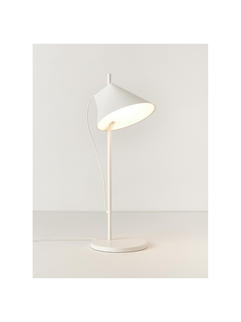 Veľká stmievateľná stolová LED lampa Yuh, Biela, Ø 20 x V 61 cm