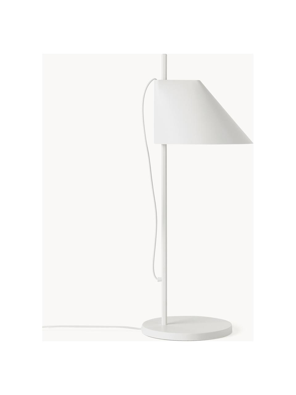 Lampa stołowa LED z funkcją przyciemniania Yuh, Stelaż: mosiądz lakierowany, Biały, Ø 20 x 61 cm