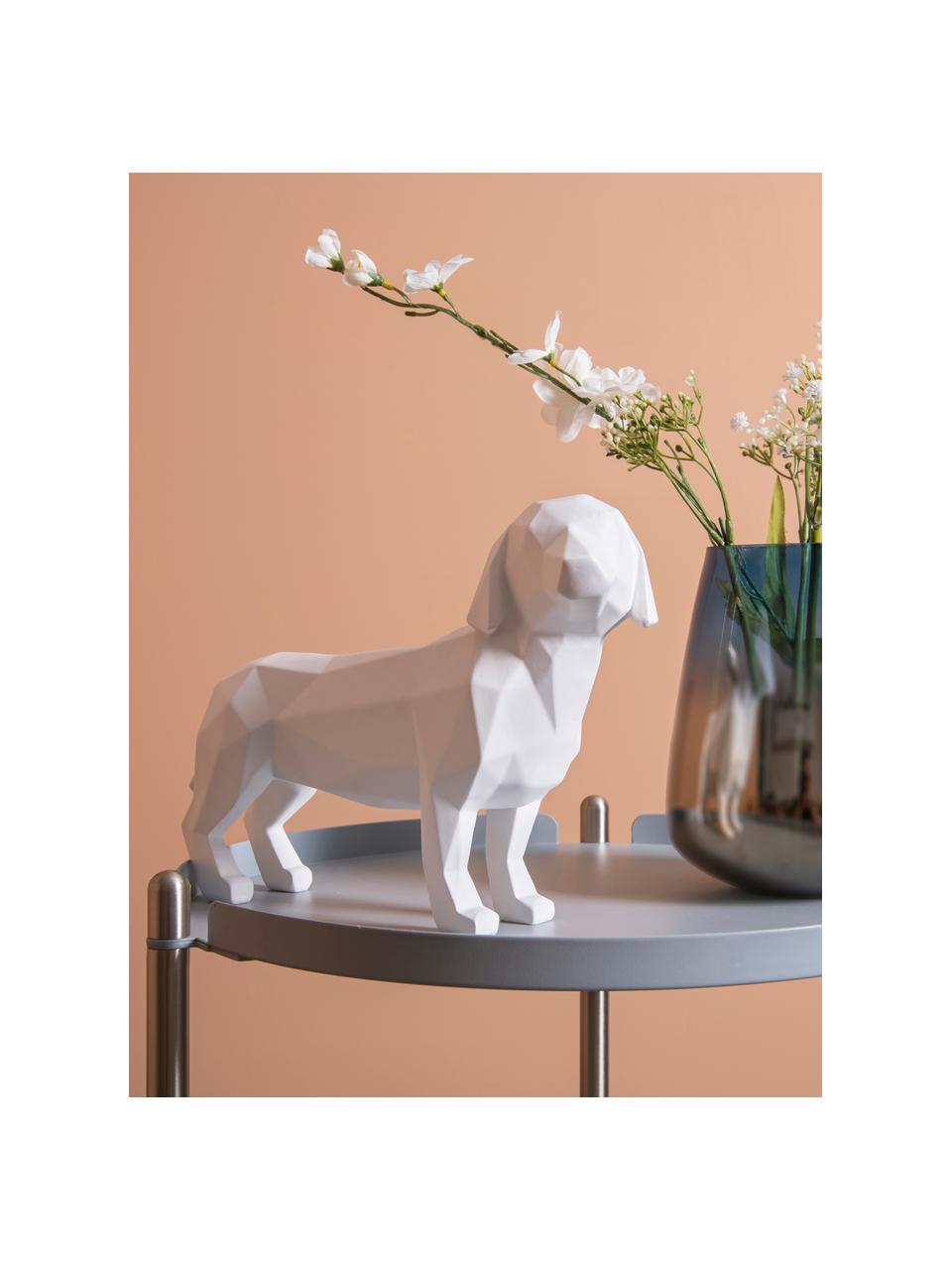 Dekorace Origami Dog, Umělá hmota, Bílá, Š 30 cm, V 21 cm