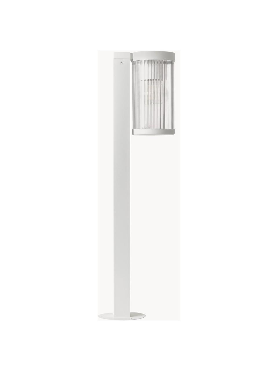 Lampadaire d'extérieur Coupar, Blanc, Ø 14 x haut. 80 cm