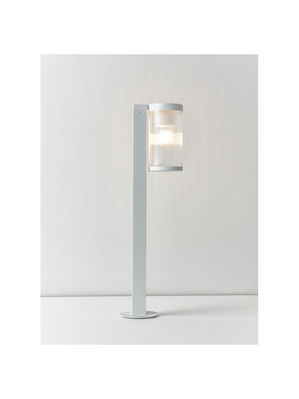 Dimbare outdoor vloerlamp Coupar, Diffuser: kunststof, Wit, Ø 14 x H 80 cm