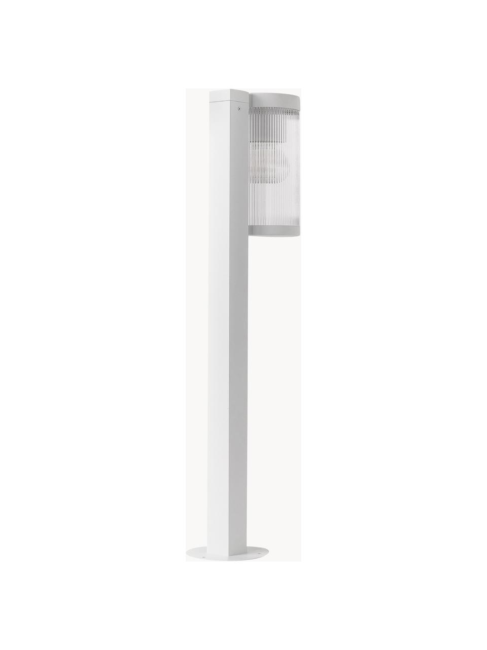 Dimbare outdoor vloerlamp Coupar, Diffuser: kunststof, Wit, Ø 14 x H 80 cm