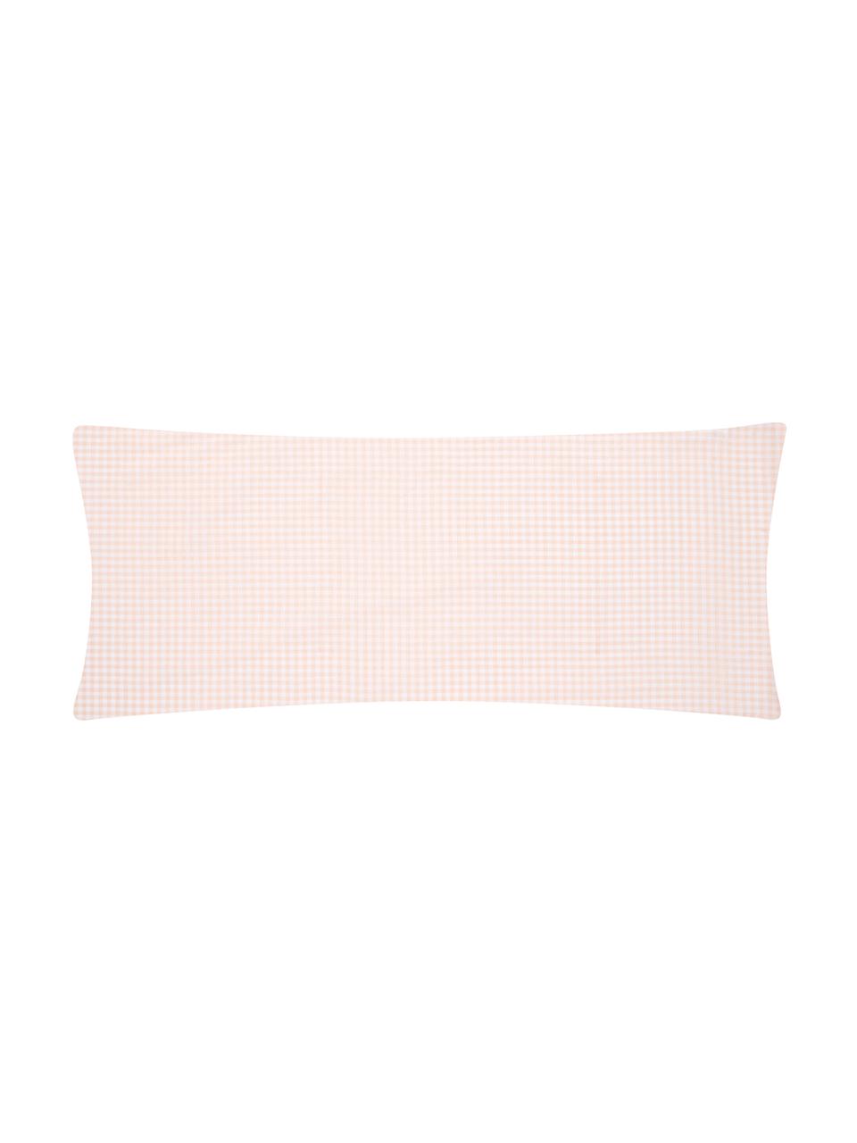 Funda de almohada de algodón Scotty, Algodón, Albaricoque, blanco, An 45 x L 110 cm