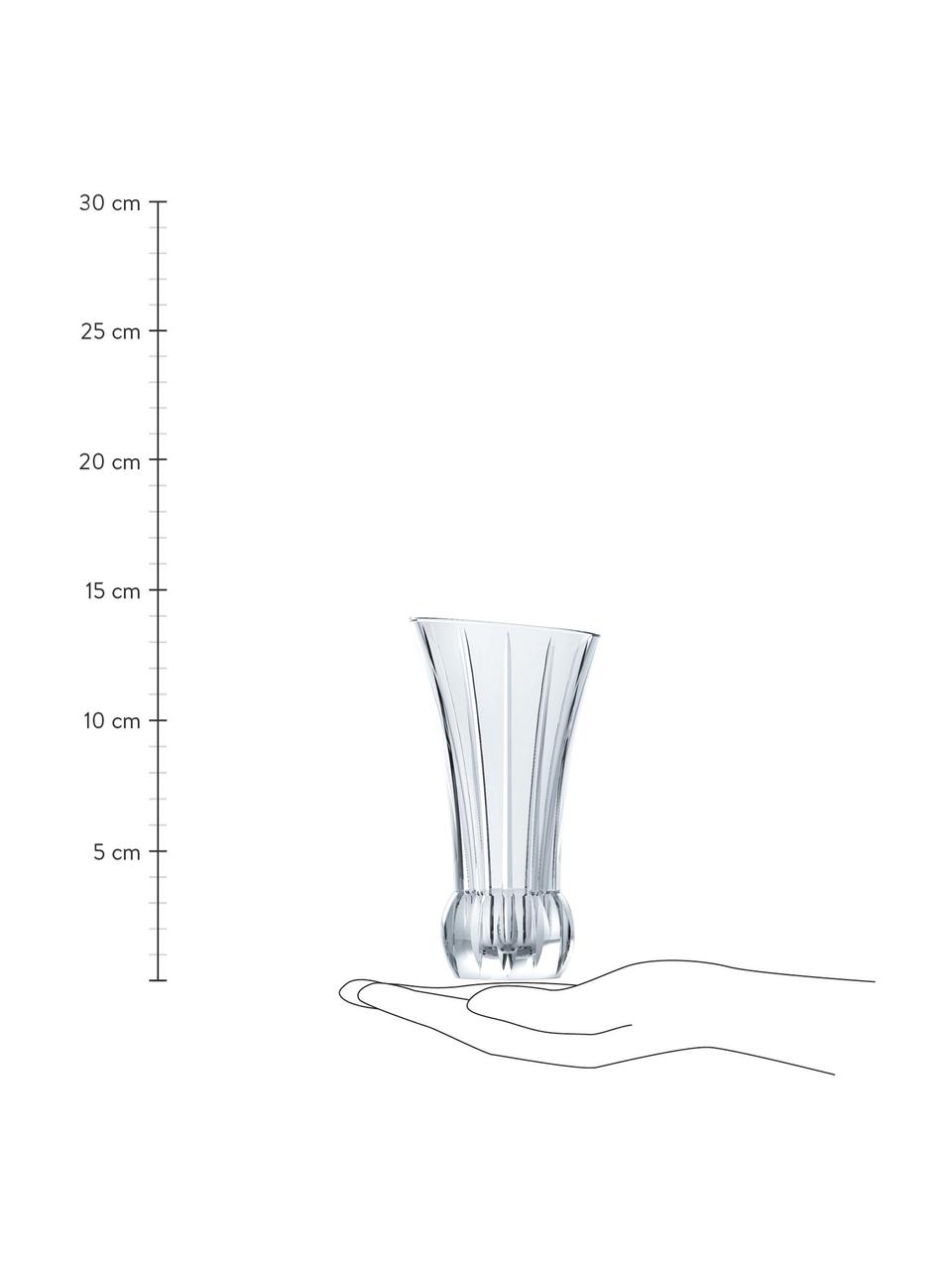 Kristallglas-Vasen Spring, 3er-Set, Kristallglas, Transparent, Ø 7 x H 14 cm