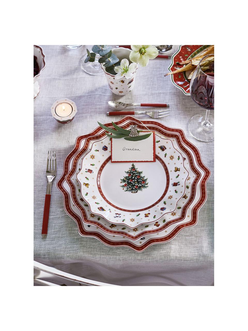 Dessous-de-plat en porcelaine Delight, 2 pièces, Porcelaine Premium, Blanc, vert, rouge, Ø 35 cm