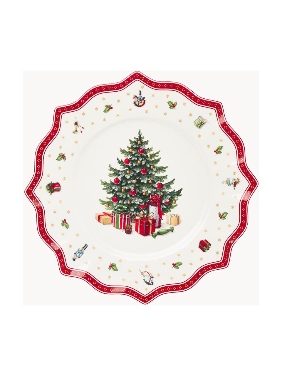 Dessous-de-plat en porcelaine Delight, 2 pièces, Porcelaine Premium, Blanc, rouge, imprimé, Ø 35 cm