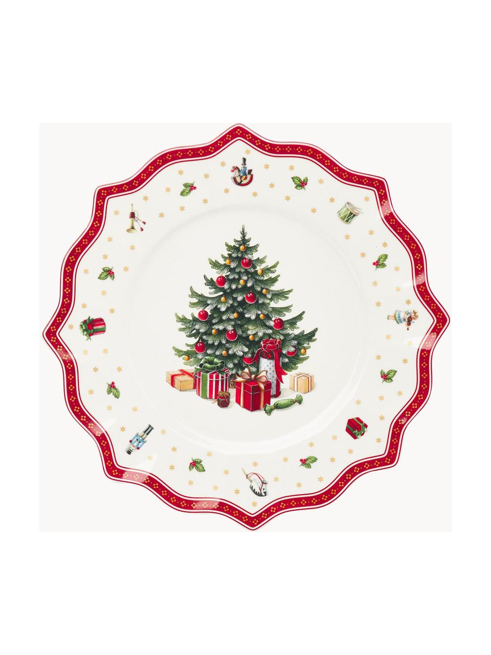 Dessous-de-plat en porcelaine Delight, 2 pièces, Porcelaine Premium, Blanc, vert, rouge, Ø 35 cm